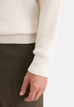 Regular Pullover Struktur in Ecru |  Seidensticker Onlineshop