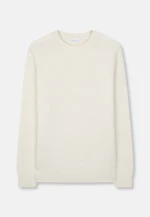 Regular Pullover Struktur in Ecru |  Seidensticker Onlineshop