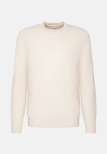 Regular Pullover Struktur in Ecru |  Seidensticker Onlineshop