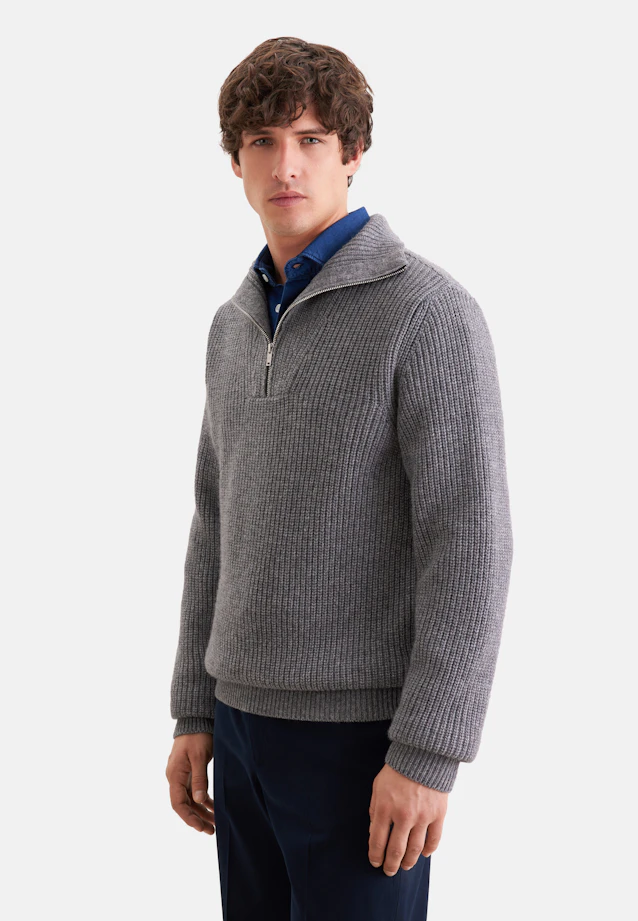 Regular Troyer Uni in Grau |  Seidensticker Onlineshop