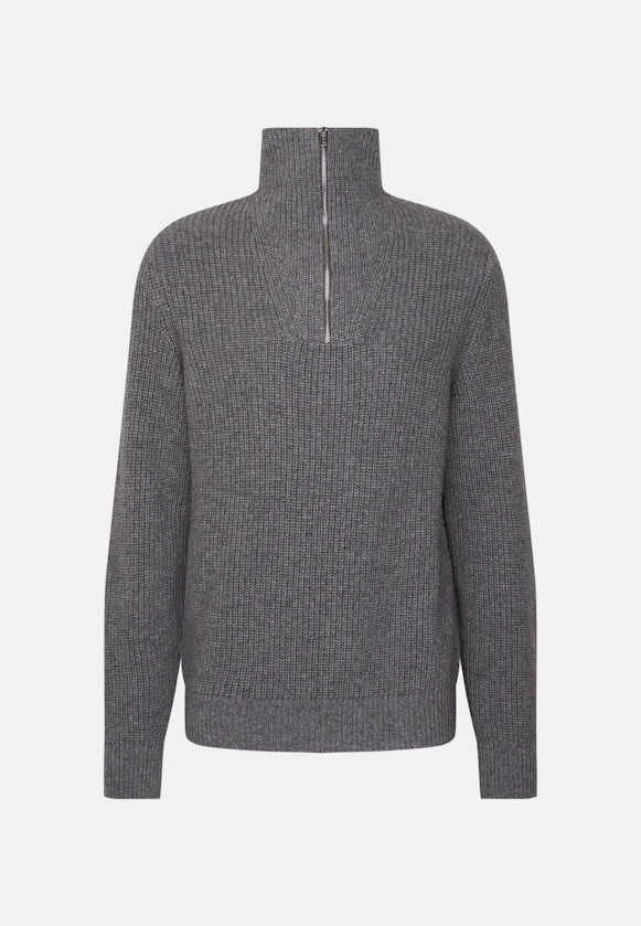 Stand Up Collar Troyer Uni in Grey |  Seidensticker Onlineshop
