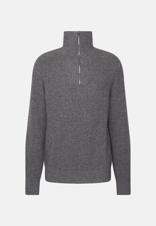 Stand Up Collar Troyer Uni in Grey | Seidensticker online shop