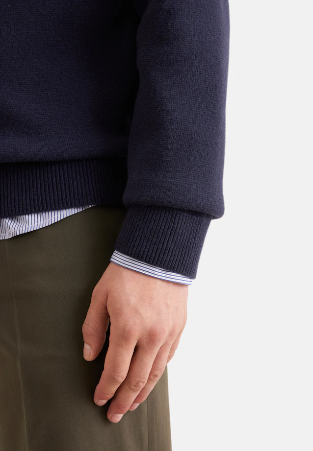 Regular Pullover Uni in Dunkelblau |  Seidensticker Onlineshop