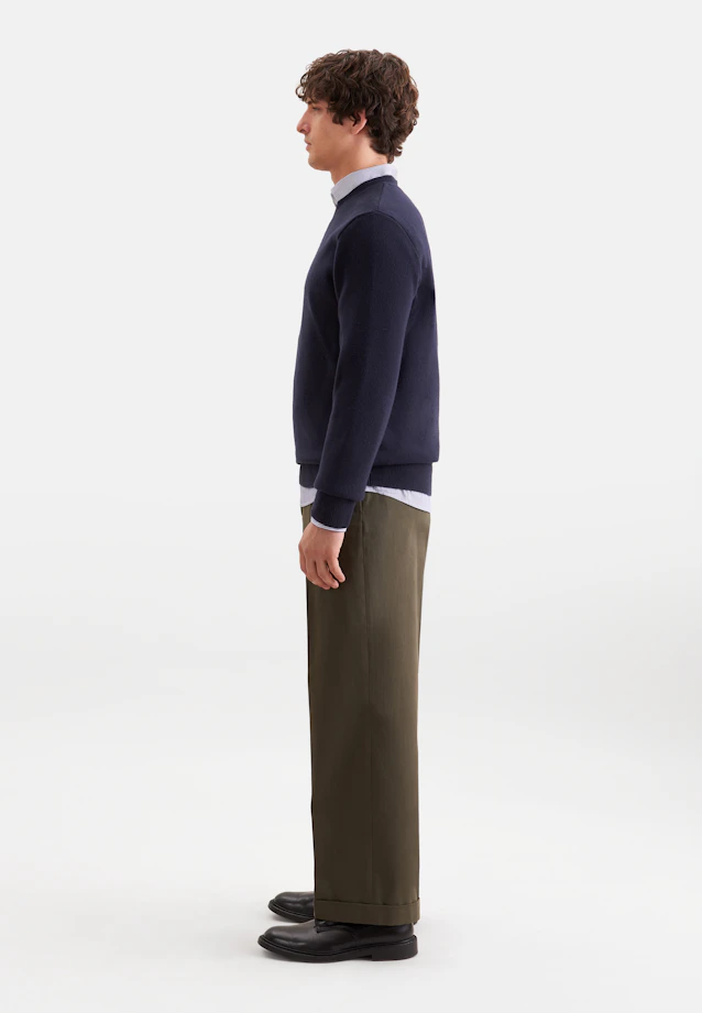 Regular Pullover Uni in Dunkelblau |  Seidensticker Onlineshop