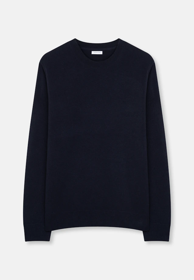 Regular Pullover Uni in Dunkelblau |  Seidensticker Onlineshop