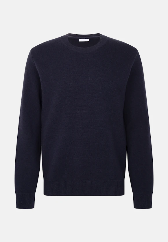 Regular Pullover Uni in Dunkelblau |  Seidensticker Onlineshop