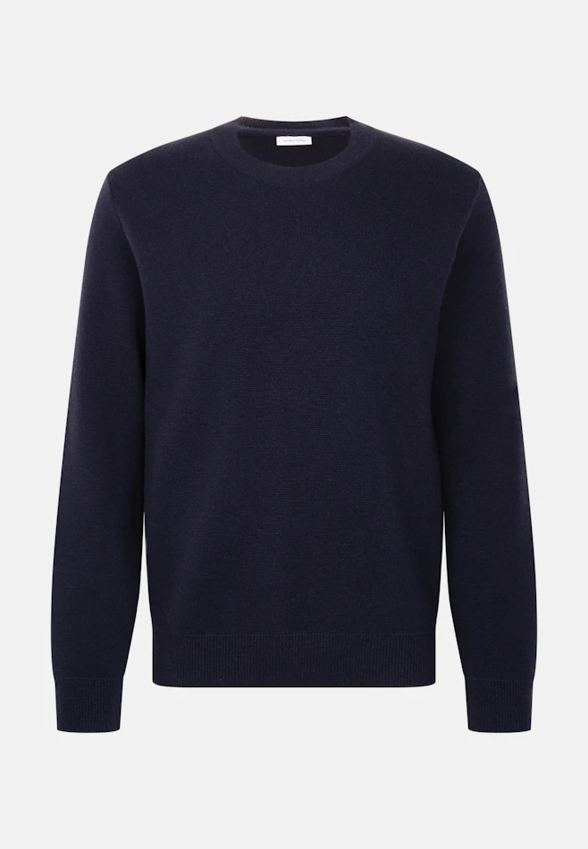 Regular Pullover Uni in Dunkelblau | Seidensticker Onlineshop