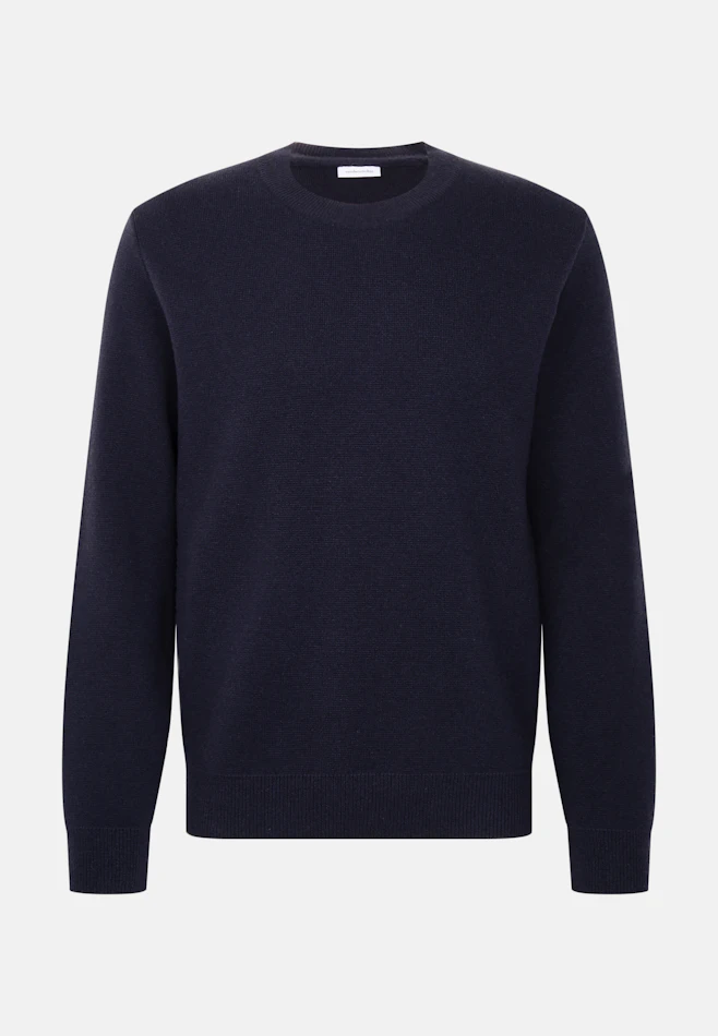 Regular Pullover Uni in Dunkelblau | Seidensticker Onlineshop