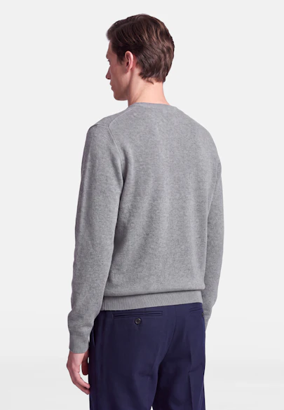 Regular Pullover Uni in Grau |  Seidensticker Onlineshop