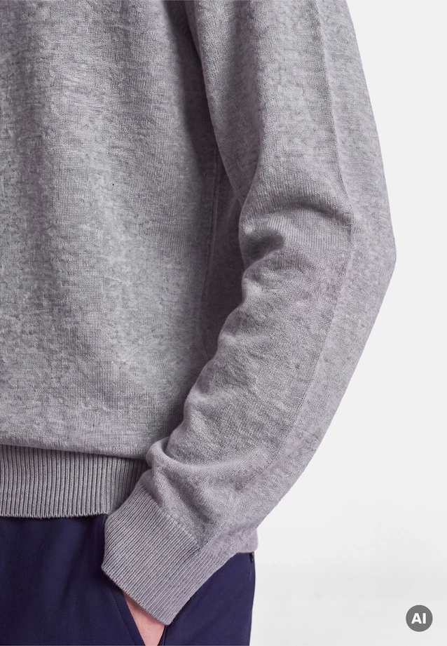 Regular Pullover Uni in Grau |  Seidensticker Onlineshop