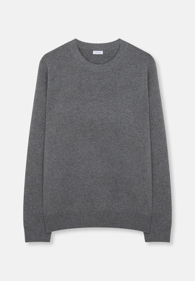 Regular Pullover Uni in Grau |  Seidensticker Onlineshop