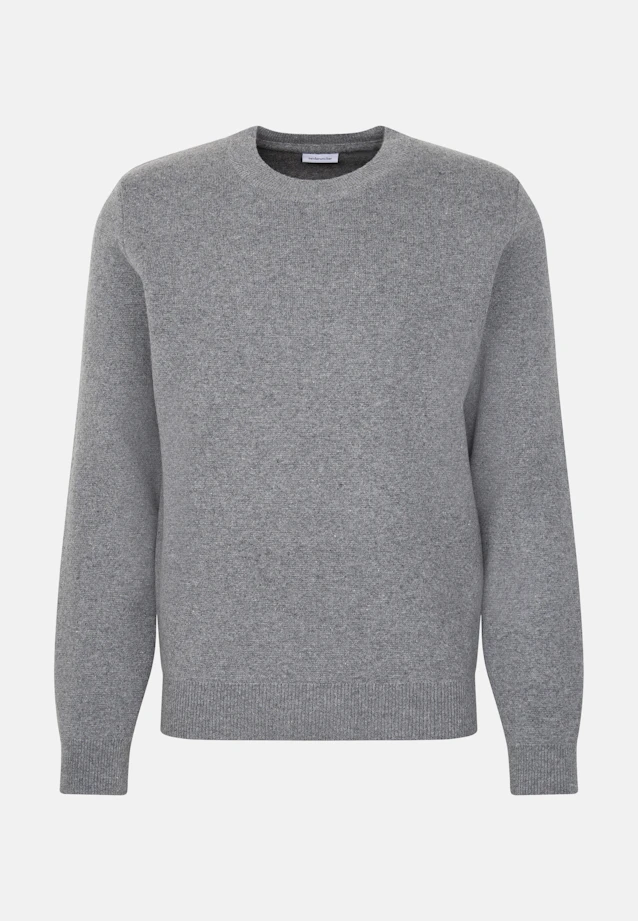 Regular Pullover Uni in Grau |  Seidensticker Onlineshop