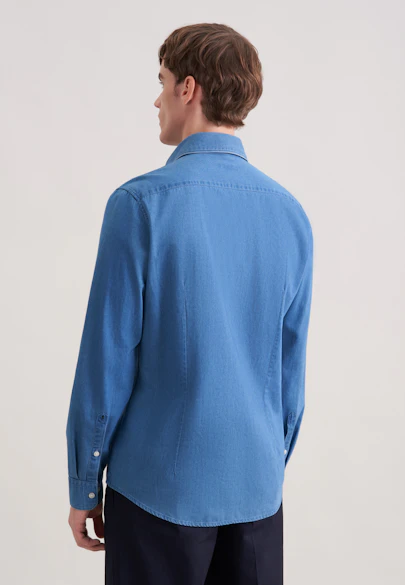 Shaped Denimhemd Denim in Mittelblau |  Seidensticker Onlineshop
