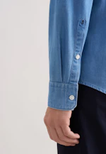Shaped Denimhemd Denim in Mittelblau |  Seidensticker Onlineshop