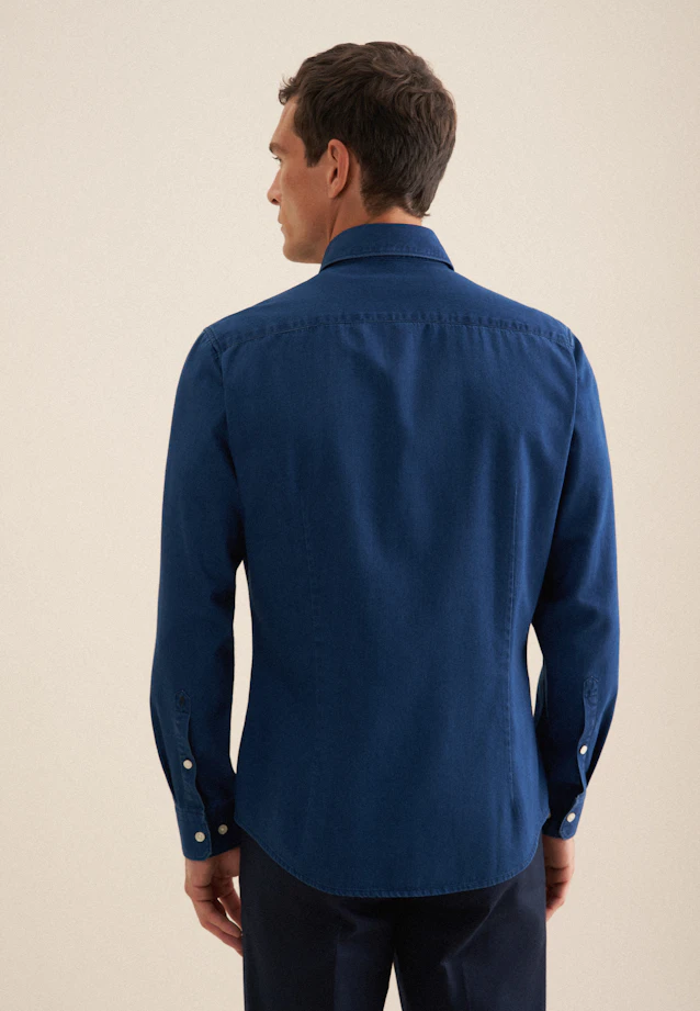 Shaped Denimhemd Denim in Dunkelblau |  Seidensticker Onlineshop