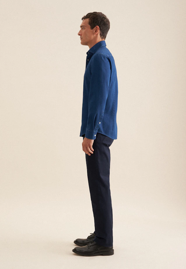 Shaped Denimhemd Denim in Dunkelblau |  Seidensticker Onlineshop