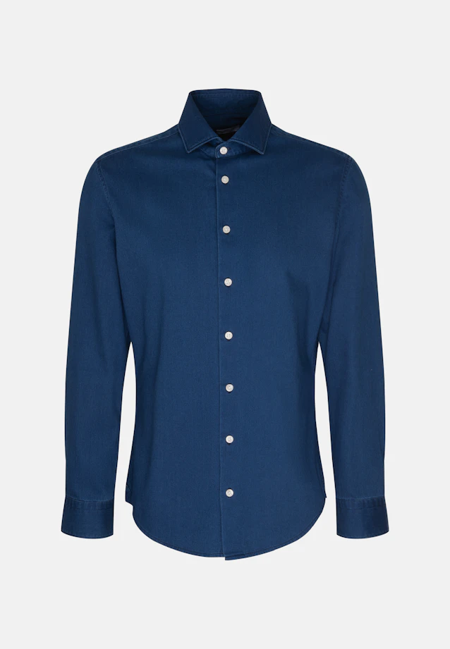 Shaped Denimhemd Denim in Dunkelblau |  Seidensticker Onlineshop
