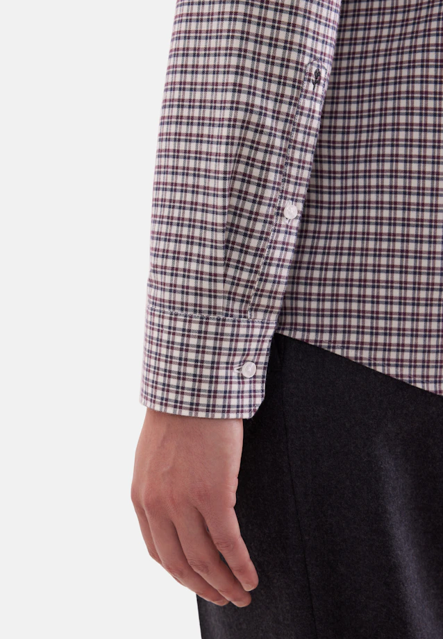 Regular Flanellhemd Karo in Rot |  Seidensticker Onlineshop