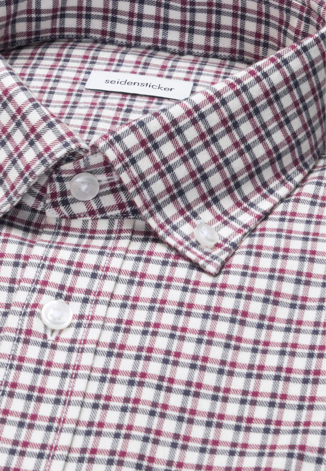 Regular Flanellhemd Karo in Rot |  Seidensticker Onlineshop