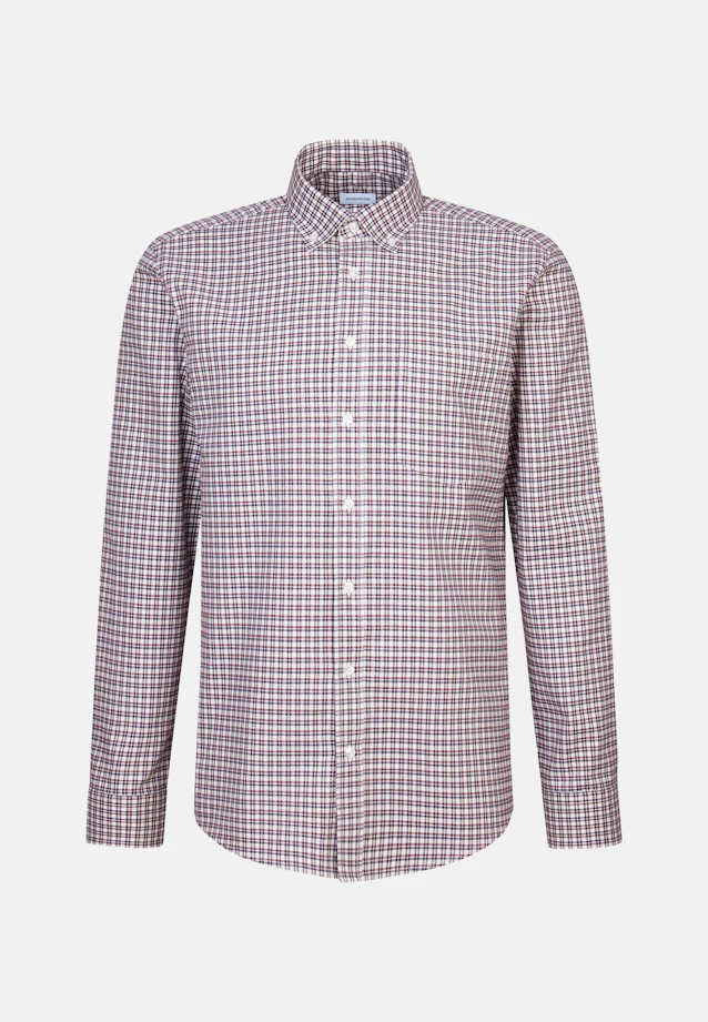 Regular Flanellhemd Karo in Rot |  Seidensticker Onlineshop