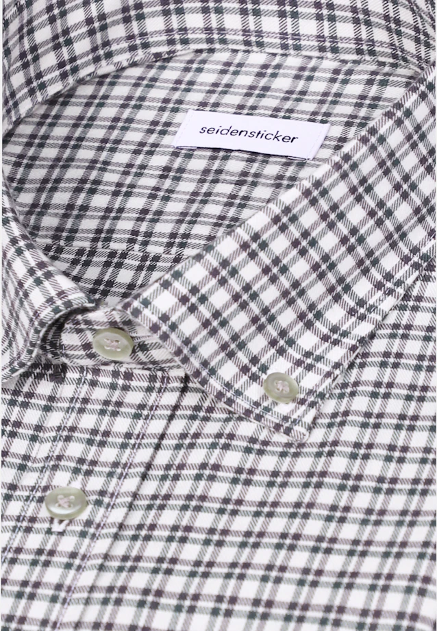Regular Flanellhemd Karo in Grün |  Seidensticker Onlineshop