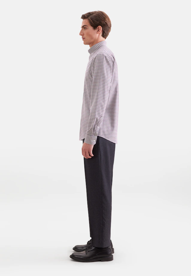 Comfort Flanellhemd Karo in Rot |  Seidensticker Onlineshop