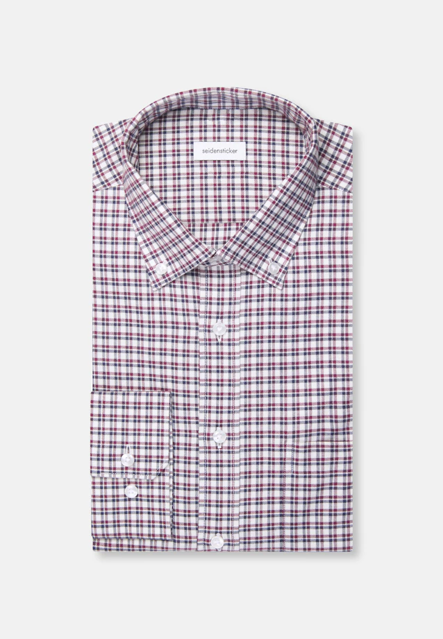 Comfort Flanellhemd Karo in Rot |  Seidensticker Onlineshop