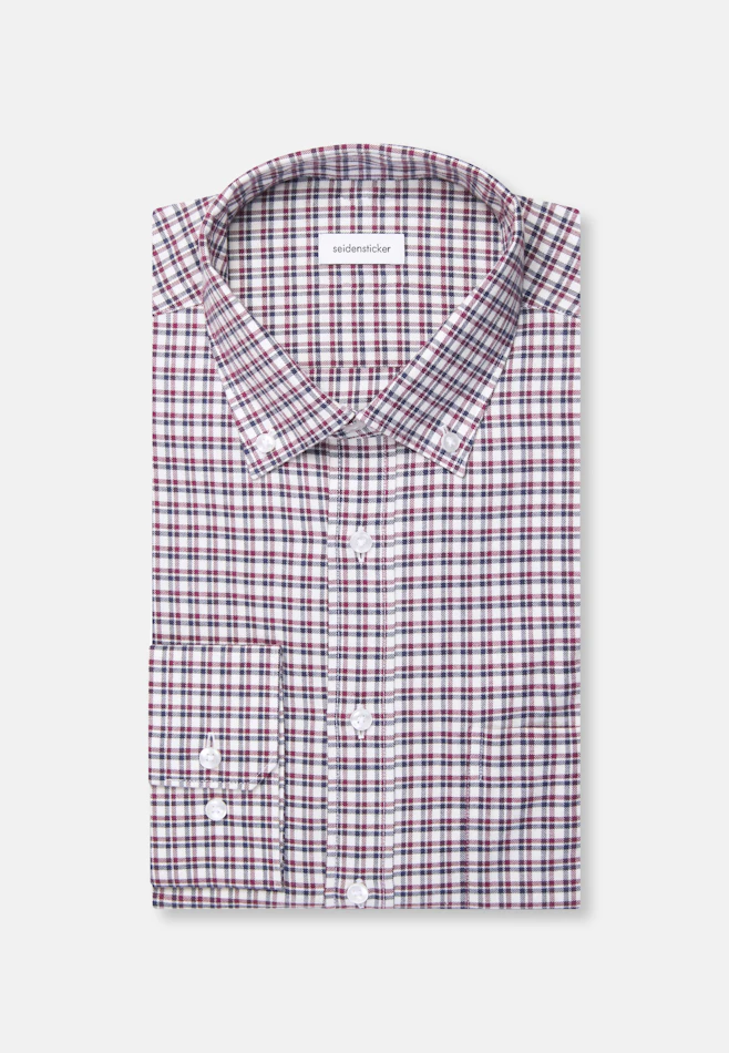 Comfort Flanellhemd Karo in Rot | Seidensticker Onlineshop