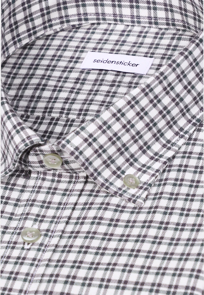 Comfort Flanellhemd Karo in Grün | Seidensticker Onlineshop