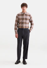 Shaped Flannel shirt Check in Braun |  Seidensticker Onlineshop