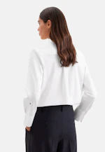 Hemdbluse regular fit aus Cotton Satin Stretch in Weiß |  Seidensticker Onlineshop