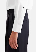 Hemdbluse regular fit aus Cotton Satin Stretch in Weiß |  Seidensticker Onlineshop