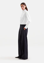 Hemdbluse regular fit aus Cotton Satin Stretch in Weiß |  Seidensticker Onlineshop