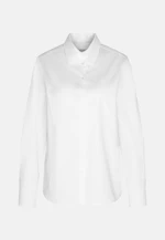 Hemdbluse regular fit aus Cotton Satin Stretch in Weiß |  Seidensticker Onlineshop