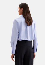 Hemdbluse regular fit aus Cotton Satin Stretch in Hellblau |  Seidensticker Onlineshop