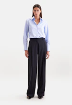 Hemdbluse regular fit aus Cotton Satin Stretch in Hellblau |  Seidensticker Onlineshop