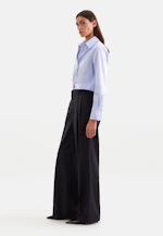 Hemdbluse regular fit aus Cotton Satin Stretch in Hellblau |  Seidensticker Onlineshop