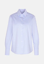 Hemdbluse regular fit aus Cotton Satin Stretch in Hellblau |  Seidensticker Onlineshop