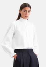 Shirt blouse with ruffle details in Weiß |  Seidensticker Onlineshop