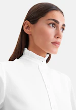 Shirt blouse with ruffle details in Weiß |  Seidensticker Onlineshop