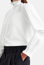 Shirt blouse with ruffle details in Weiß |  Seidensticker Onlineshop