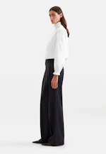 Shirt blouse with ruffle details in Weiß |  Seidensticker Onlineshop