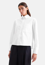 Boxy Hemdbluse in A- Linie mit langer Manschette in Weiß |  Seidensticker Onlineshop