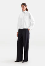Boxy Hemdbluse in A- Linie mit langer Manschette in Weiß |  Seidensticker Onlineshop