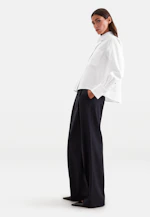 Boxy Hemdbluse in A- Linie mit langer Manschette in Weiß |  Seidensticker Onlineshop