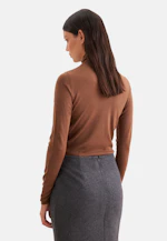 THE ESSENTIAL Fine-Knit Turtleneck Sweater with Silk in Braun |  Seidensticker Onlineshop