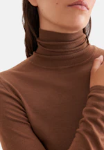Feinstrick Rollkragenpullover mit Seide in Braun |  Seidensticker Onlineshop