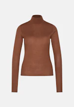 Feinstrick Rollkragenpullover mit Seide in Braun |  Seidensticker Onlineshop