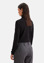 THE ESSENTIAL Pull à col roulé en maille fine avec soie in Noir |  Seidensticker Onlineshop