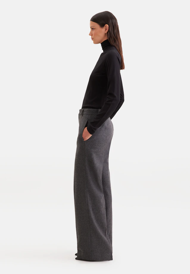 THE ESSENTIAL Pull à col roulé en maille fine avec soie in Noir |  Seidensticker Onlineshop